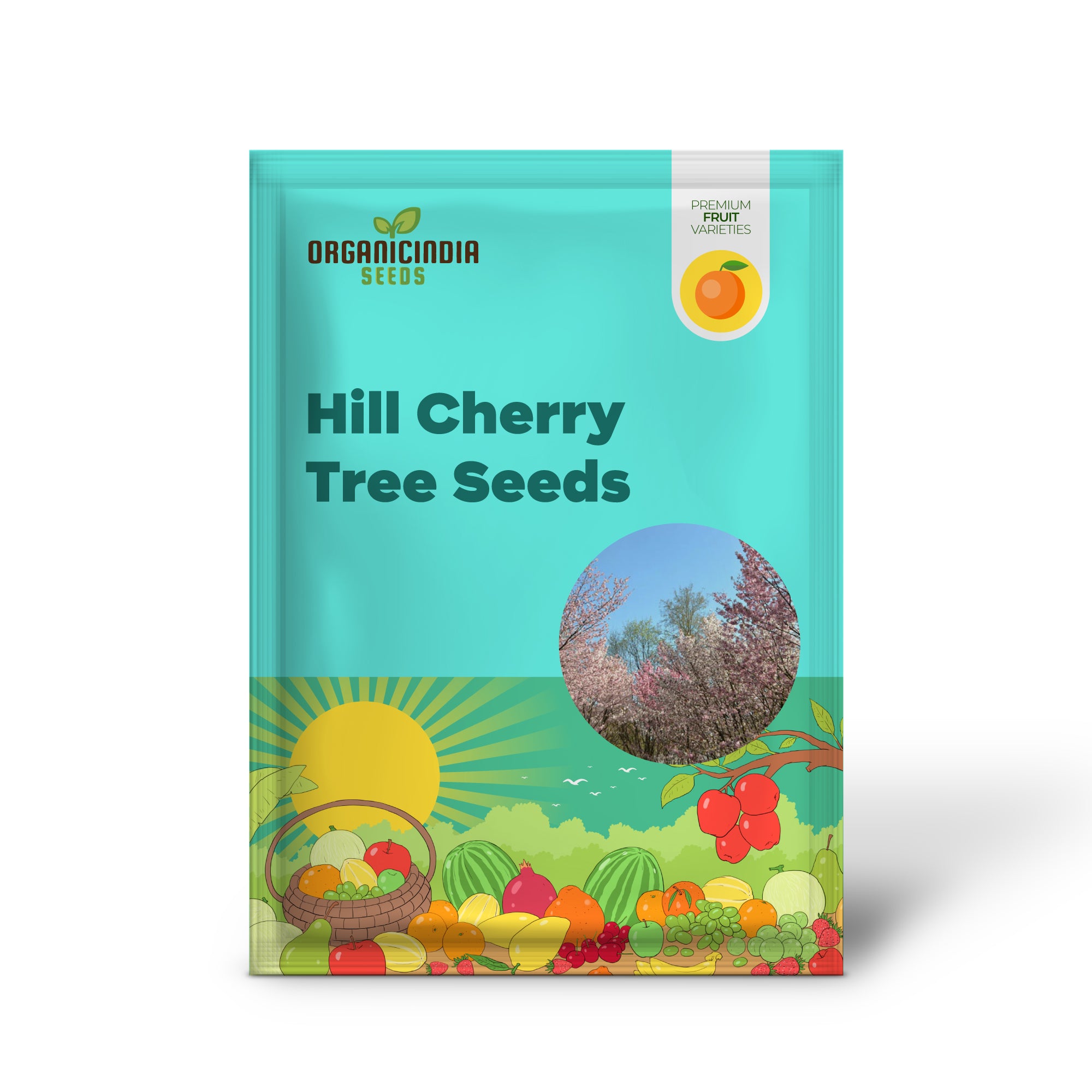 Japanese Mountain Cherry Tree with Pink and White Blossoms Grown from Seeds