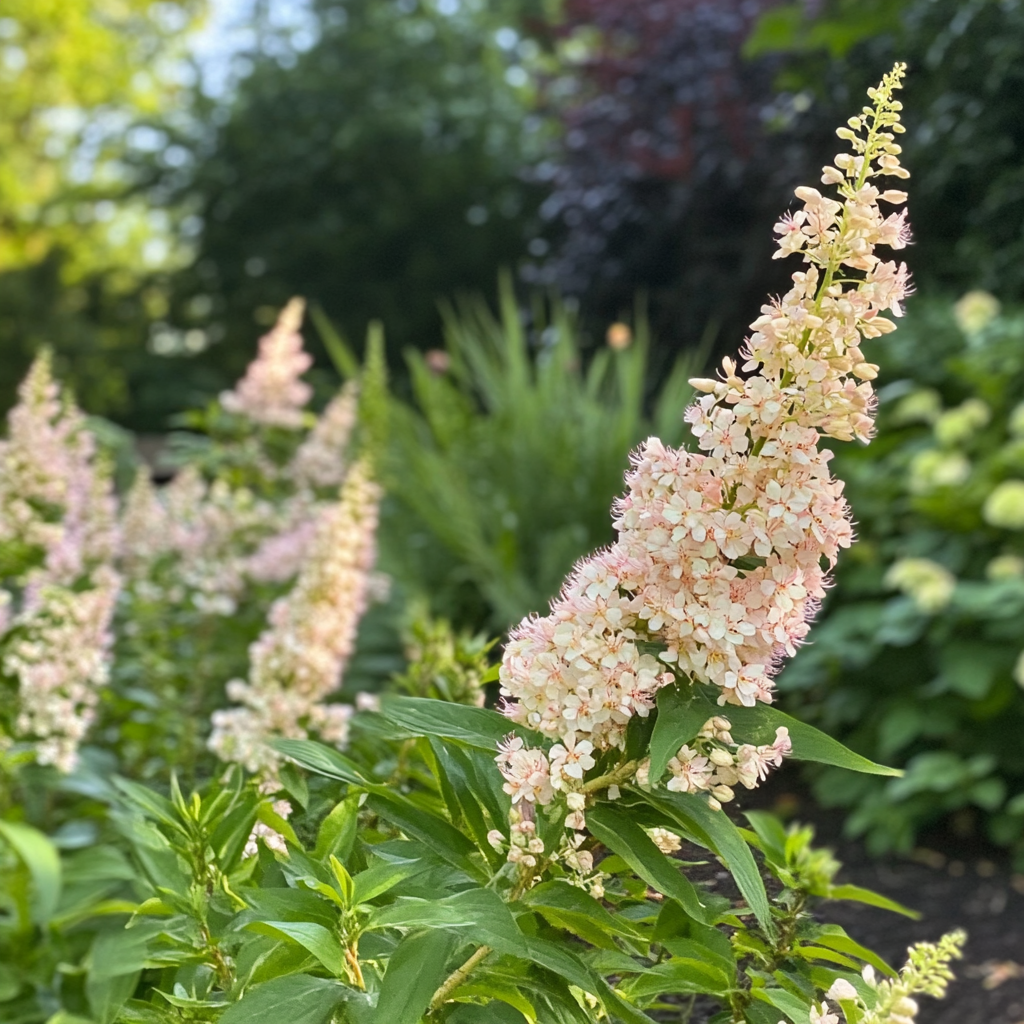 Large Soft Pink Blooms on Hardy Flowering Shrub