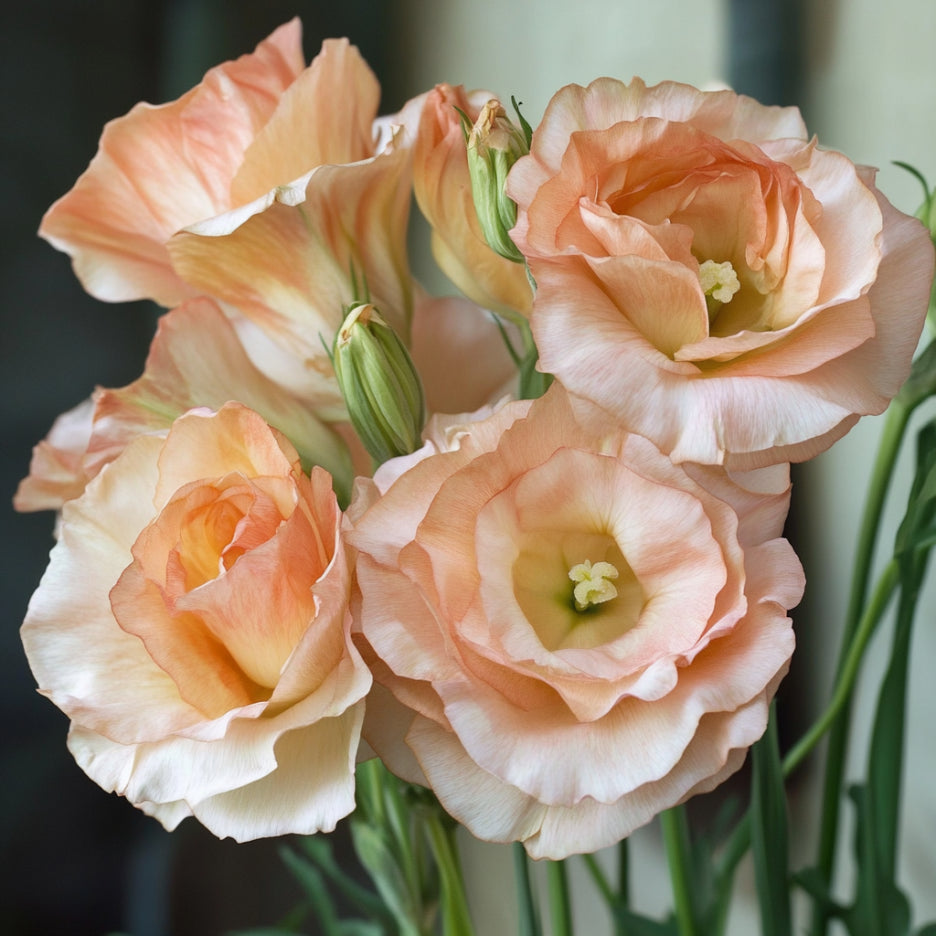 lisianthus seeds growing in garden beds