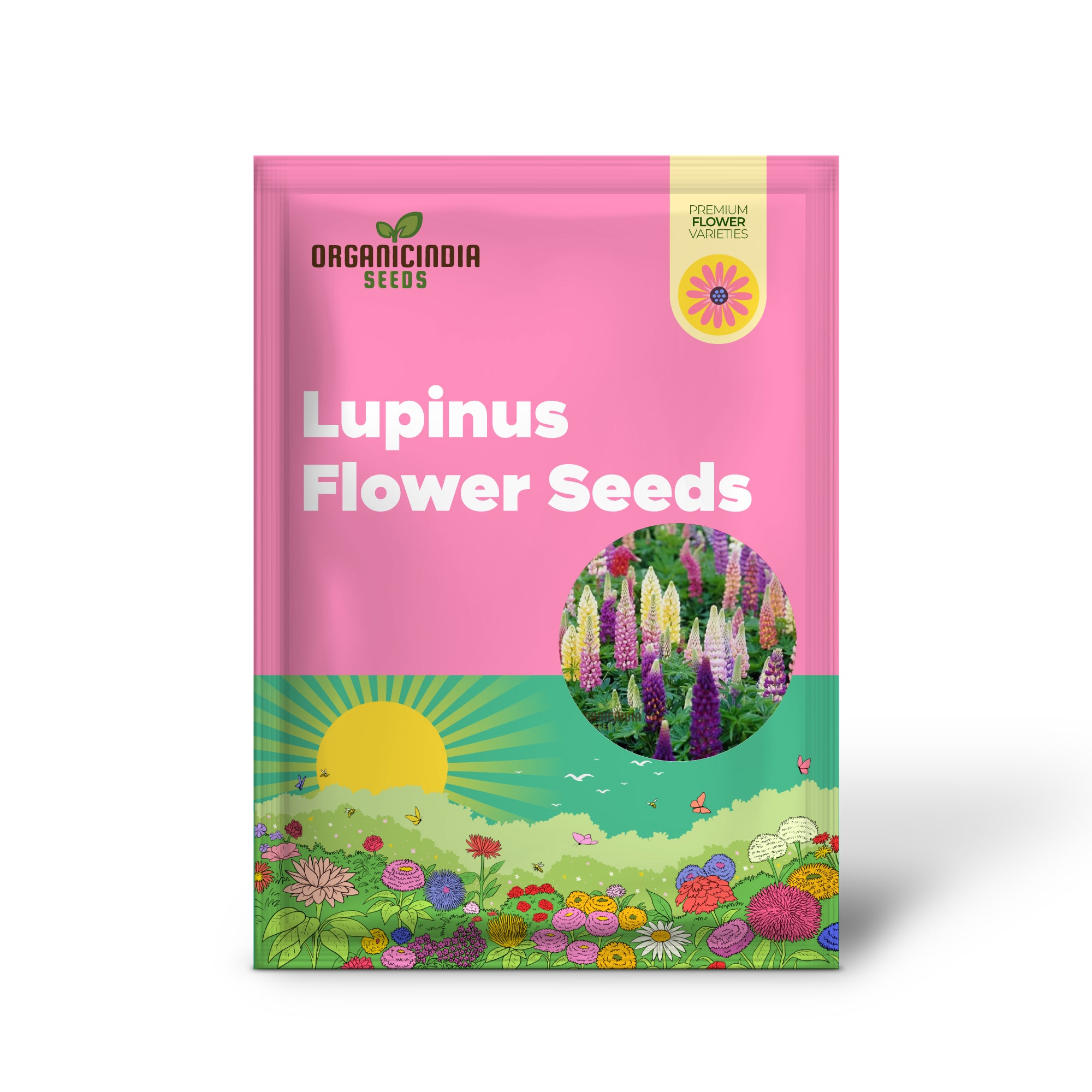 Lupinus Kaleidoscope seeds for planting, colorful garden blooms