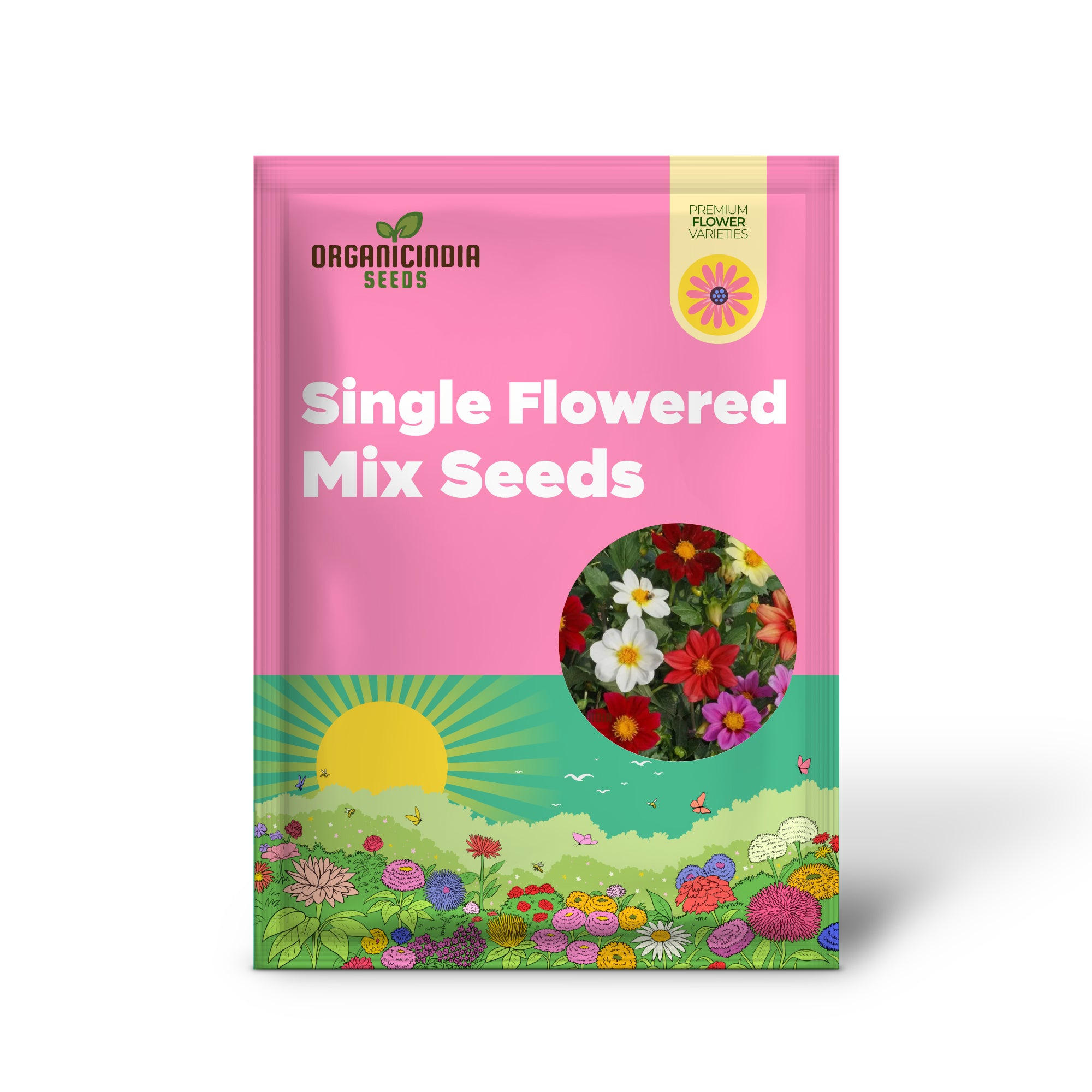 Mixed bloom flower seeds for vibrant summer planting