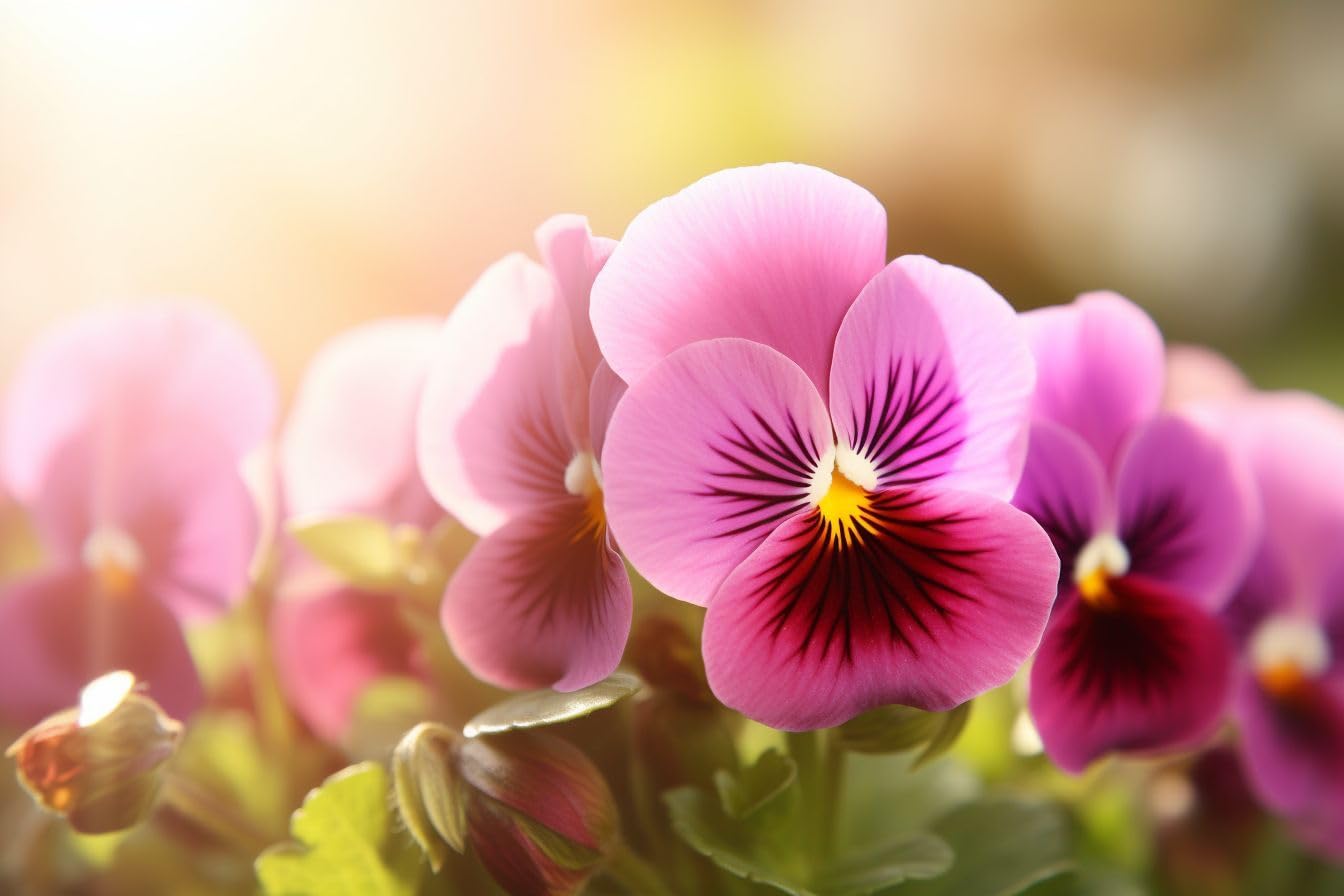 Pink Pansy Seeds for Bedding Plants and Spring Blooms