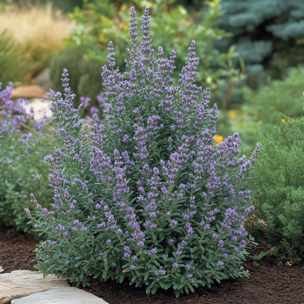 Purple Flowering Evergreen Used as Border Shrub