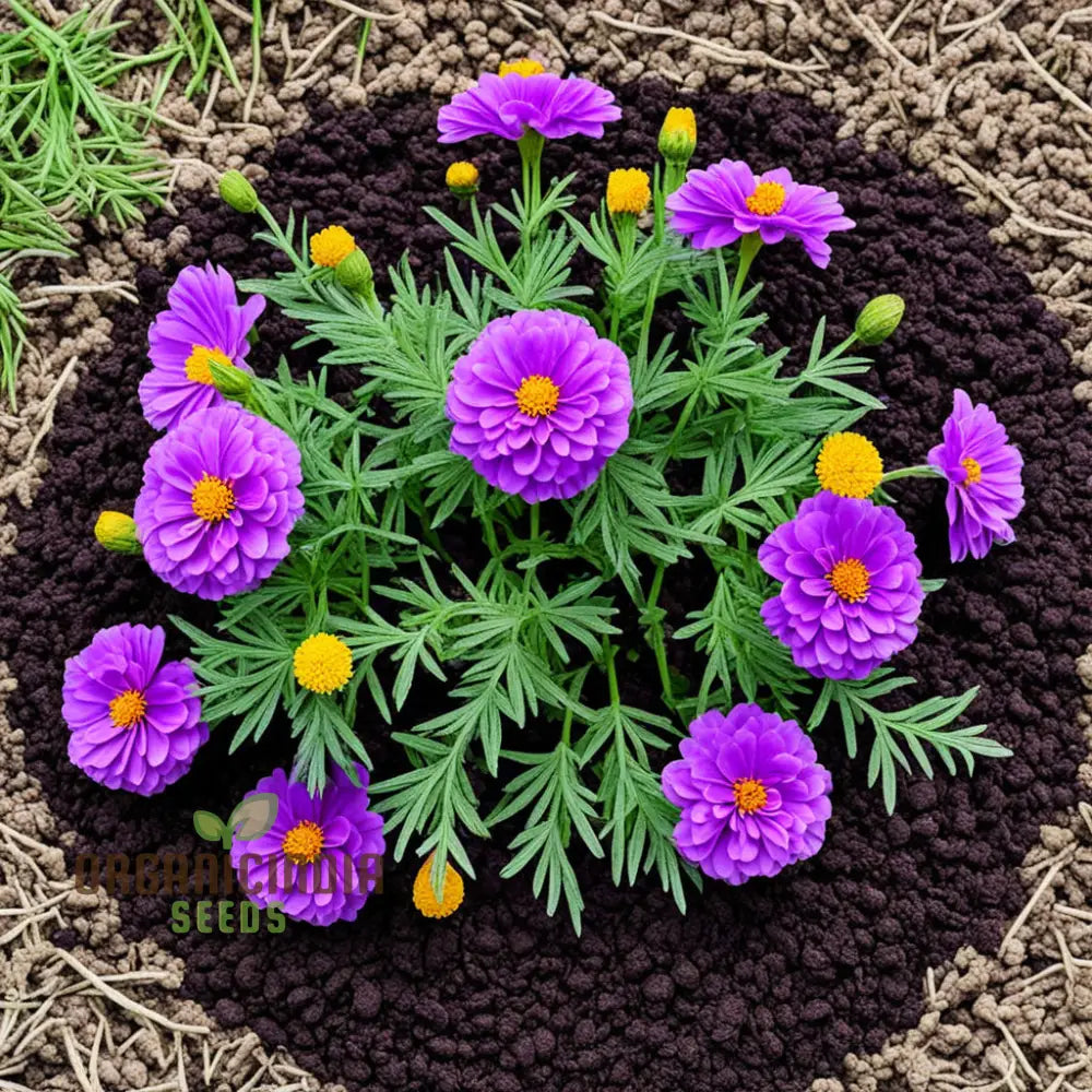 Purple Marigold Flower Seeds – Elevate Your Gardening Experience With Unique Vibrant Blooms Annuals