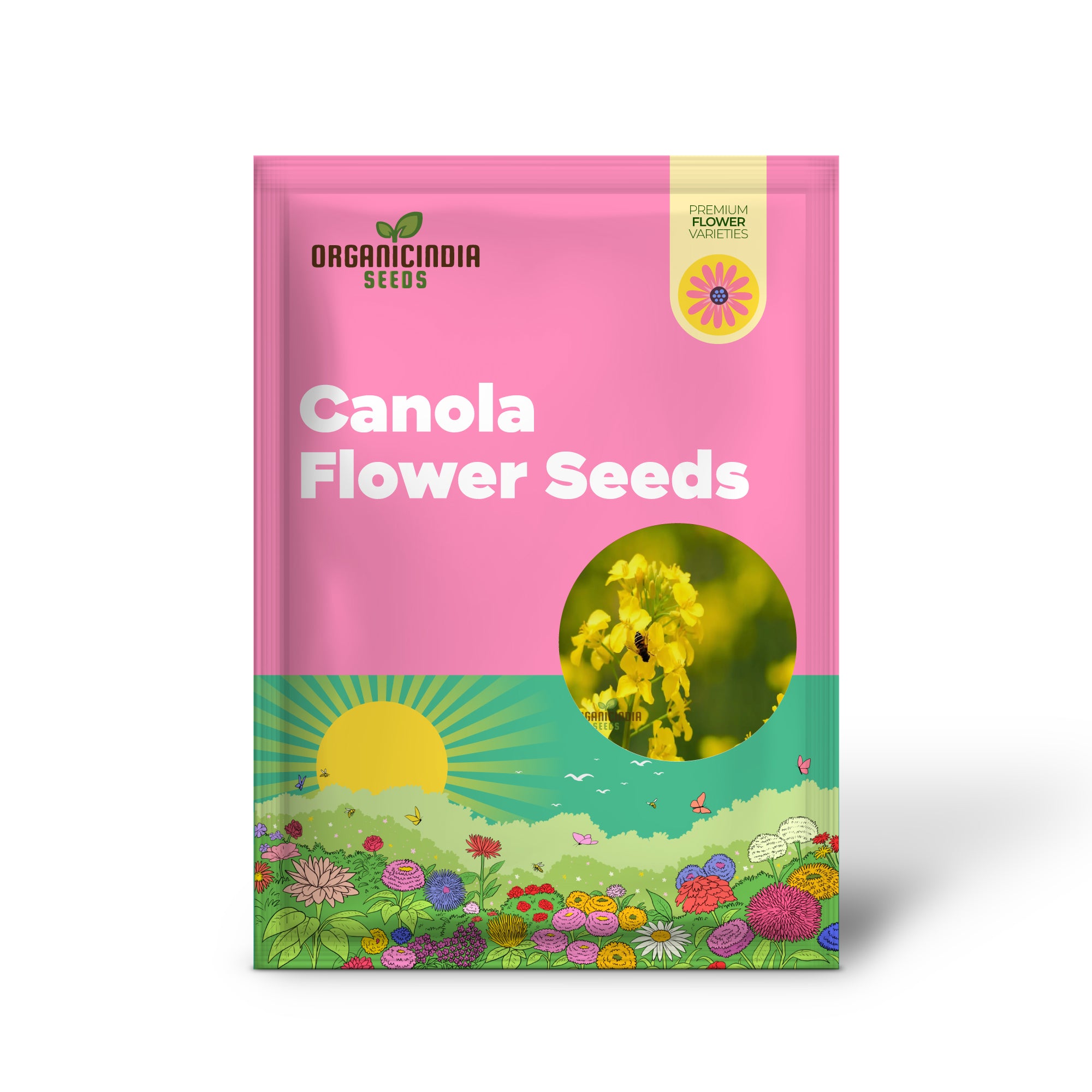 Rapeseed flower seeds for golden field planting