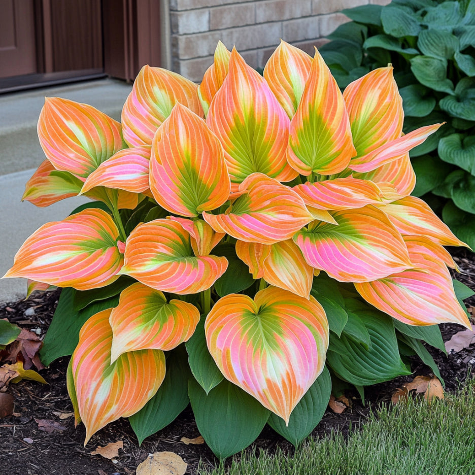 Rare Orange and Pink Hosta Seeds with Unique Hybrid Foliage Colors