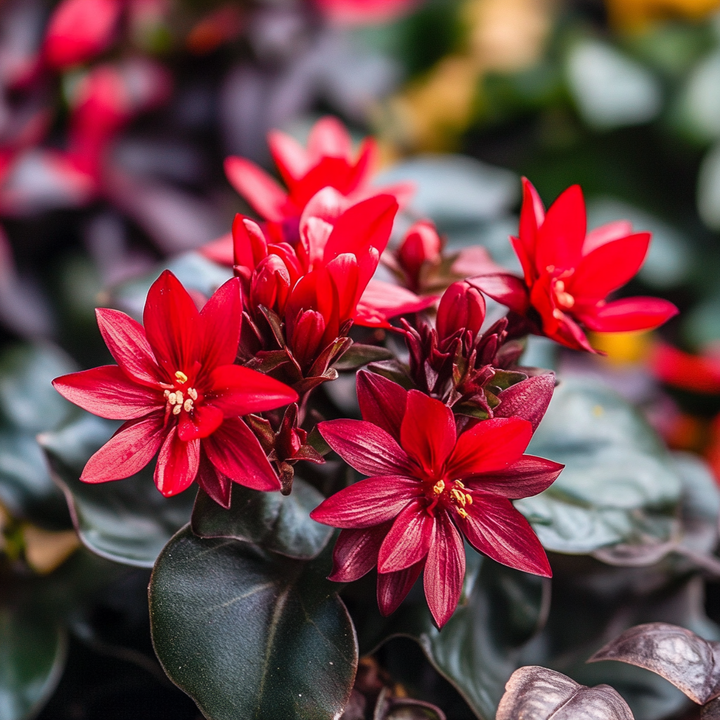 Brilliant Red Perennial Flowers Blooming in Garden