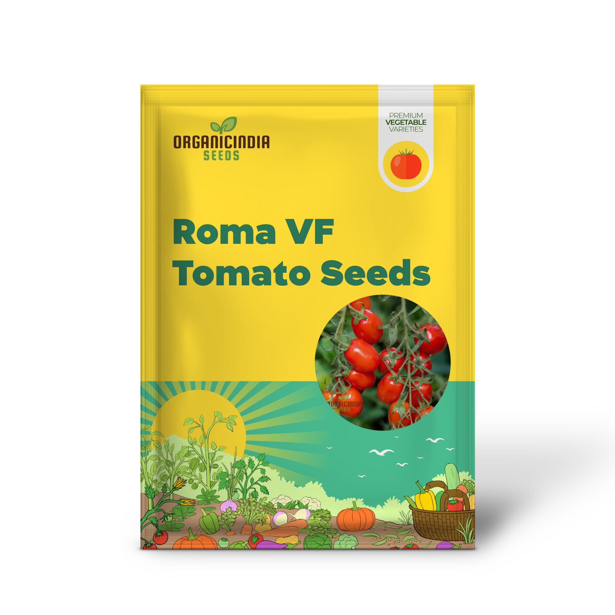 Roma VF Tomato Seedling Growing in Garden, Easy-to-Grow Tomato Seeds