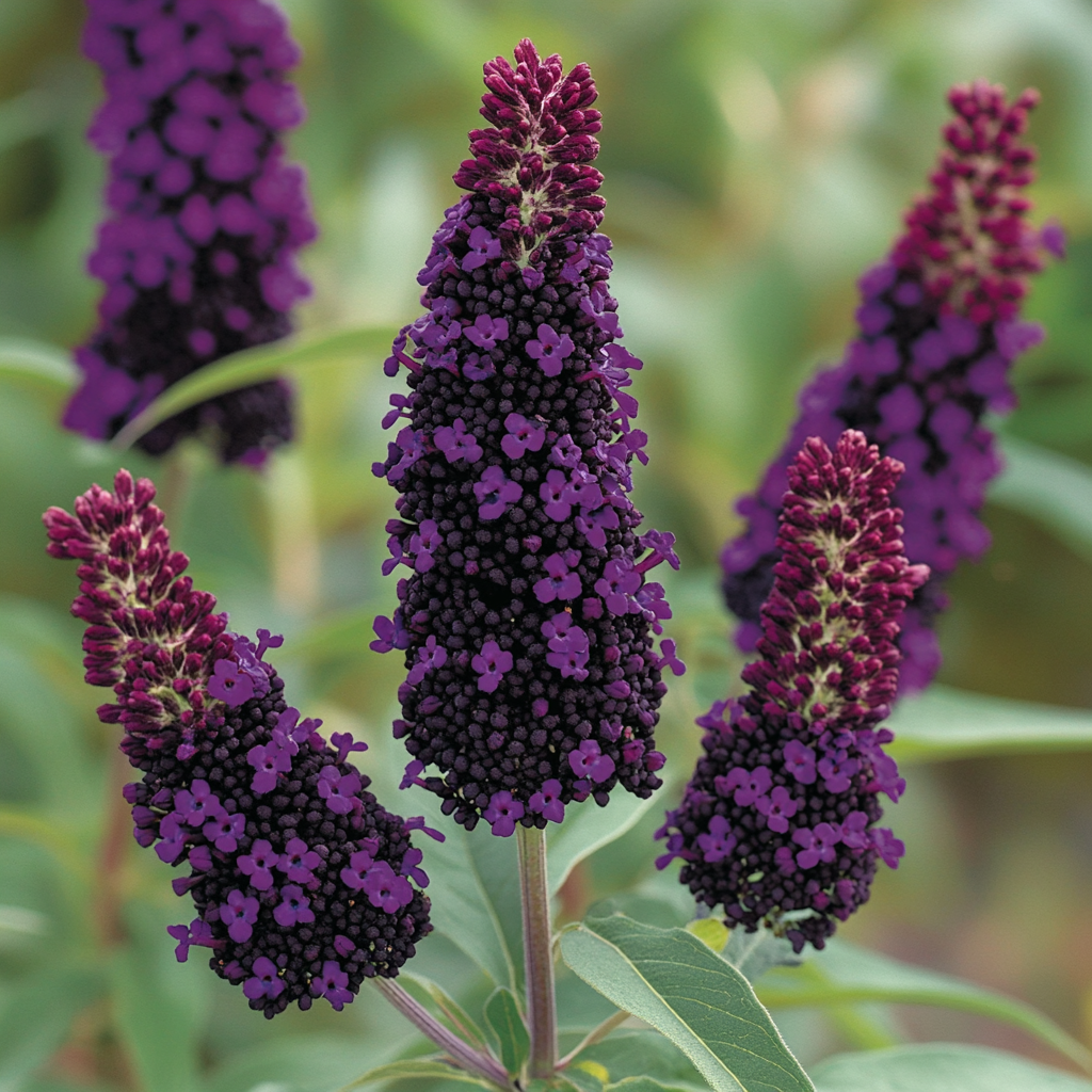 Black Knight Butterfly Bush (Buddleja davidii 'Black Knight') – Deep Purple Blooms for Pollinator Gardens