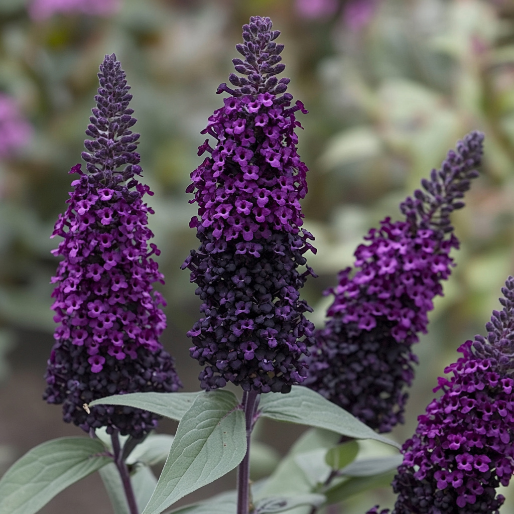 Black Knight Butterfly Bush (Buddleja davidii 'Black Knight') – Deep Purple Blooms for Pollinator Gardens