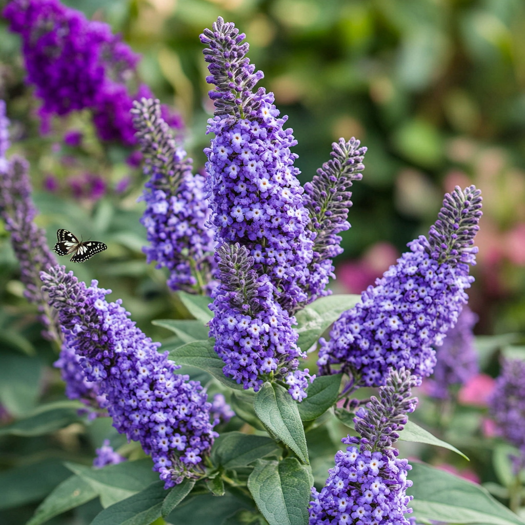 Buddleja davidii 'Blue Chip' (Arbusto delle Farfalle Blue Chip) – Compatto, a Bassa Manutenzione e Amichevole per le Farfalle