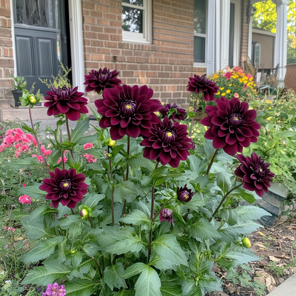 Mixed Burgundy and Black Dahlia Flower Seeds