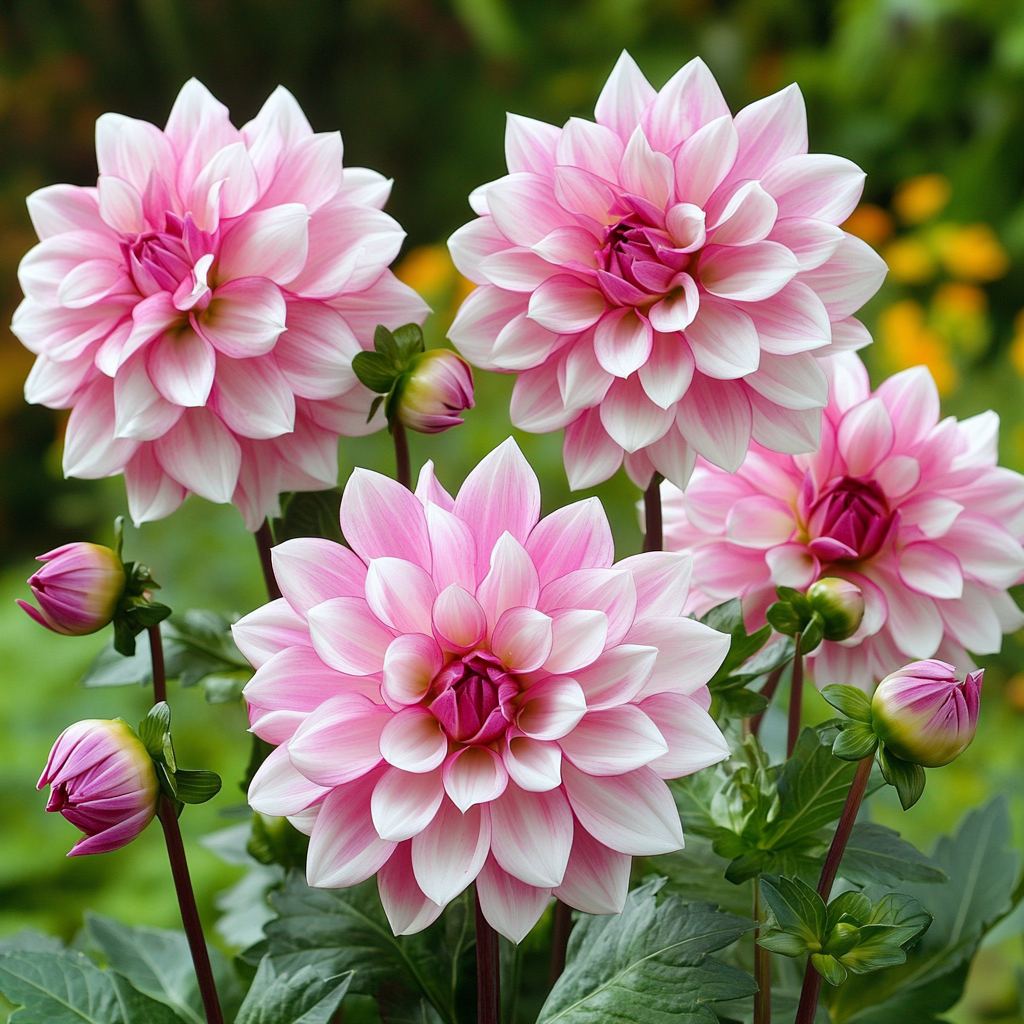 Semillas de flor de dalia mezcladas rosa y blanca