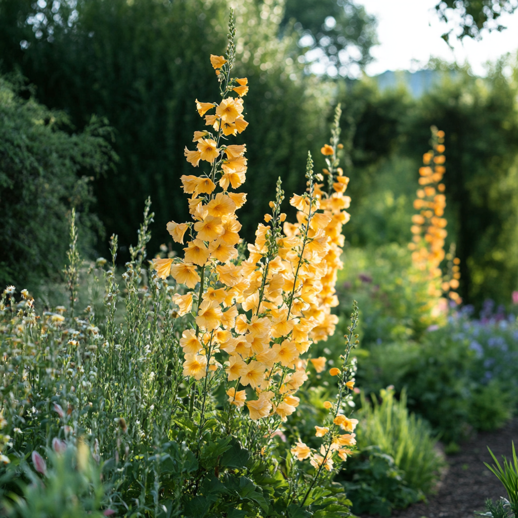 Hardy Early Bloomer con flores doradas y crecimiento erguido