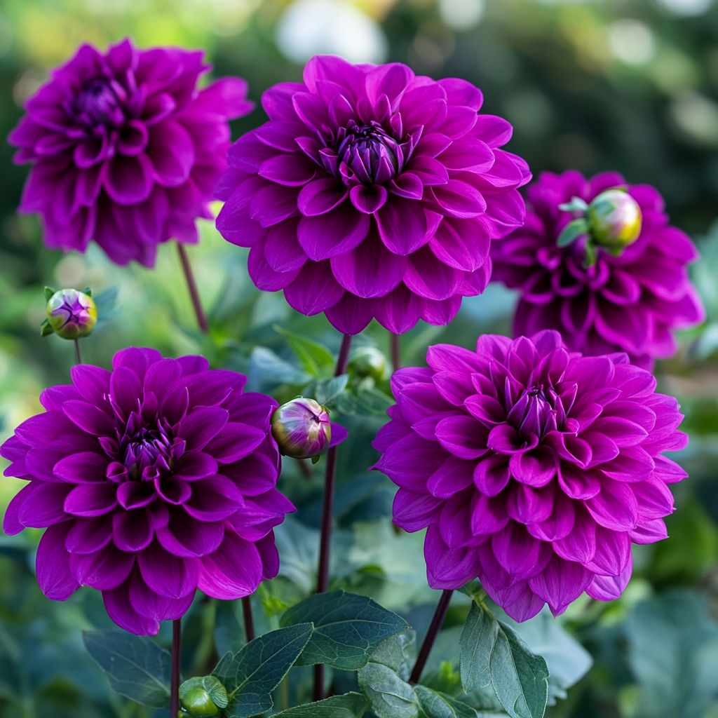 Grandes fleurs voyantes magenta-violettes pour des paysages vibrants