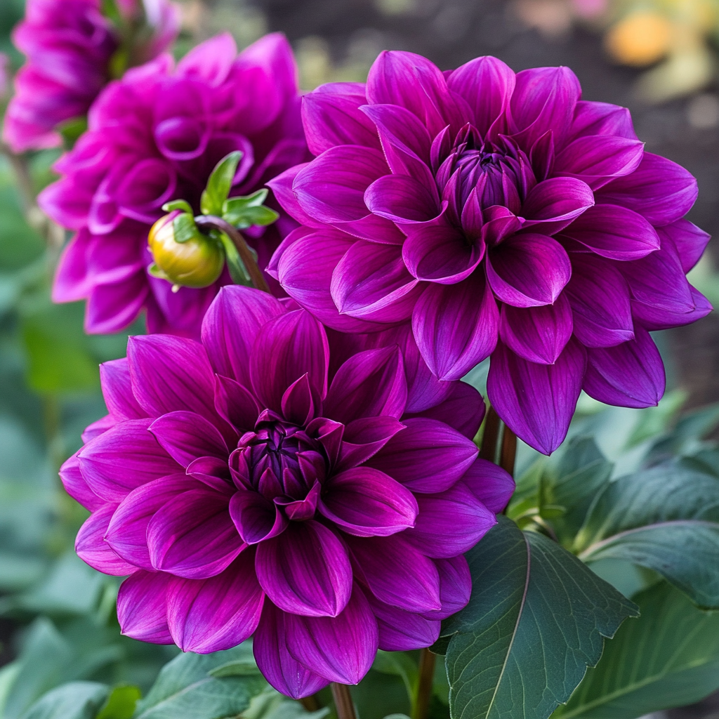 Grandes fleurs voyantes magenta-violettes pour des paysages vibrants