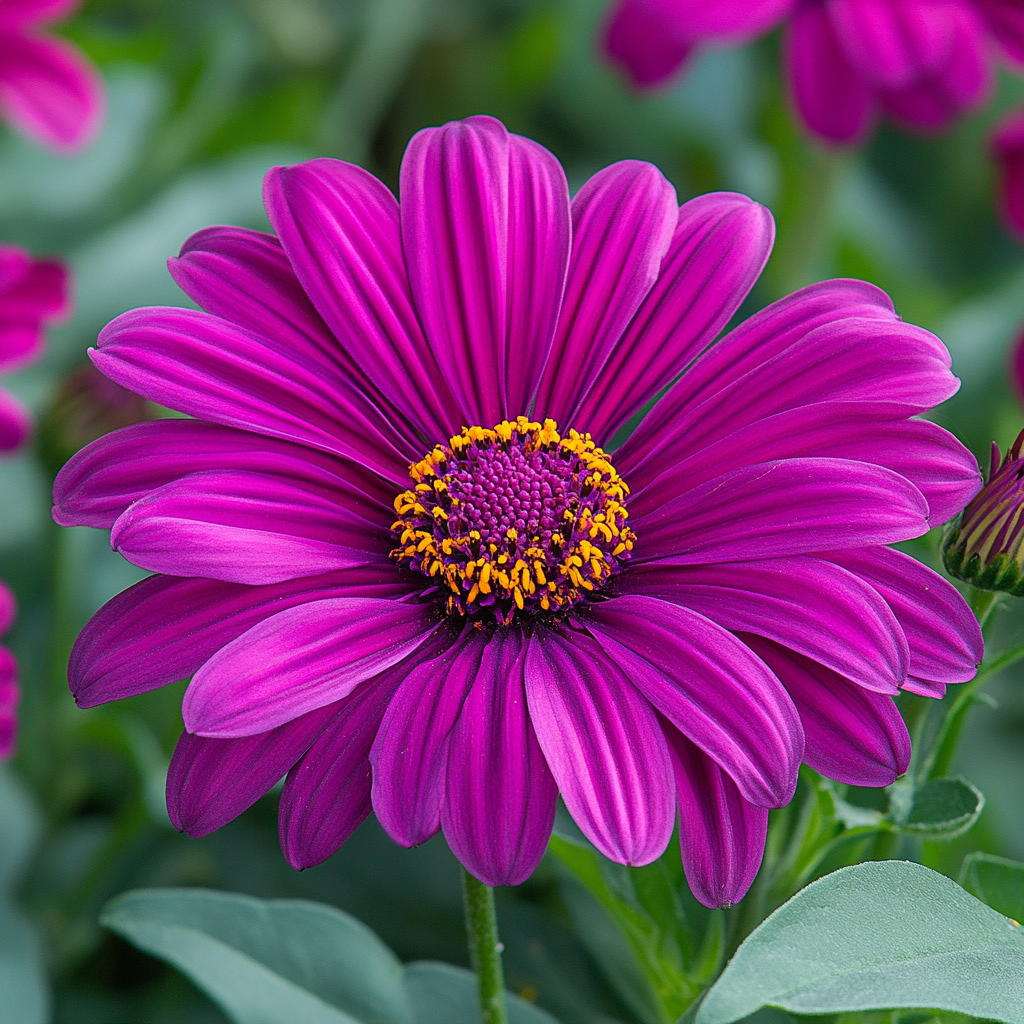 Grandes fleurs voyantes magenta-violettes pour des paysages vibrants