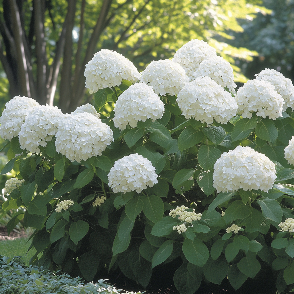 Hortensia lisa: arbusto resistente y de bajo mantenimiento con impresionantes flores blancas