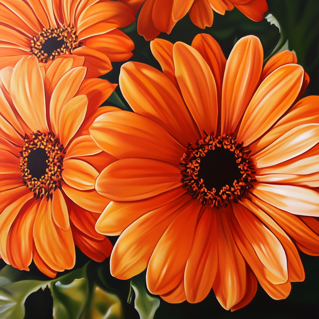 Fiori arancioni vivaci e luminosi con un aspetto sorprendente