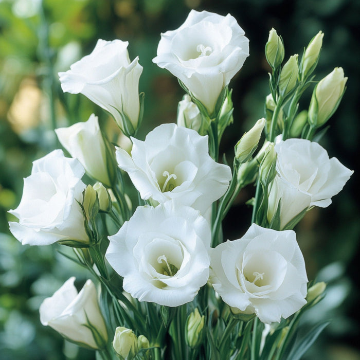 Semi di Lisianthus Echo Bianco, Fiori Bianchi Puri Classici per Giardini Eleganti e Bouquet