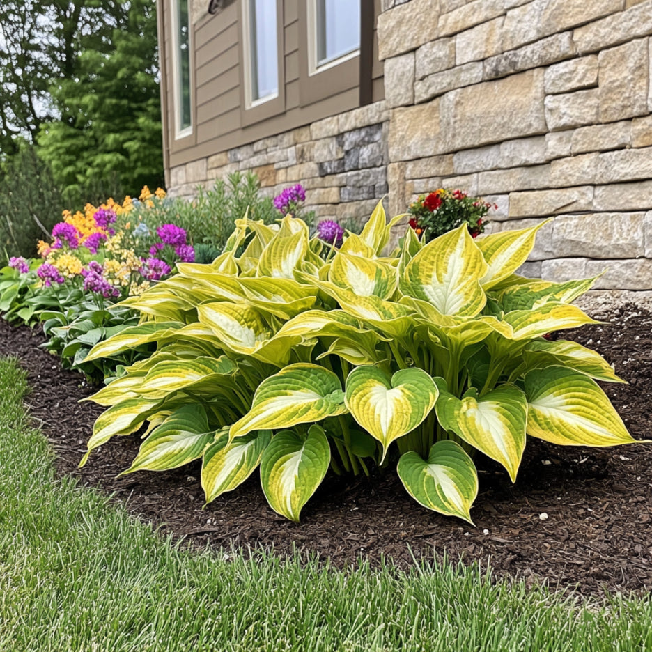 Semi di Hosta Variegata Gialla Rara, Foglie Verdi con Bordi Dorati e Giallo Crema