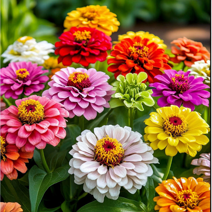 Semillas de Zinnia California Giant, Cultiva Flores Grandes y Vibrantes con Pétalos Anchos