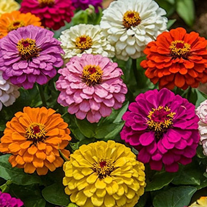 Semillas de Zinnia California Giant, Cultiva Flores Grandes y Vibrantes con Pétalos Anchos