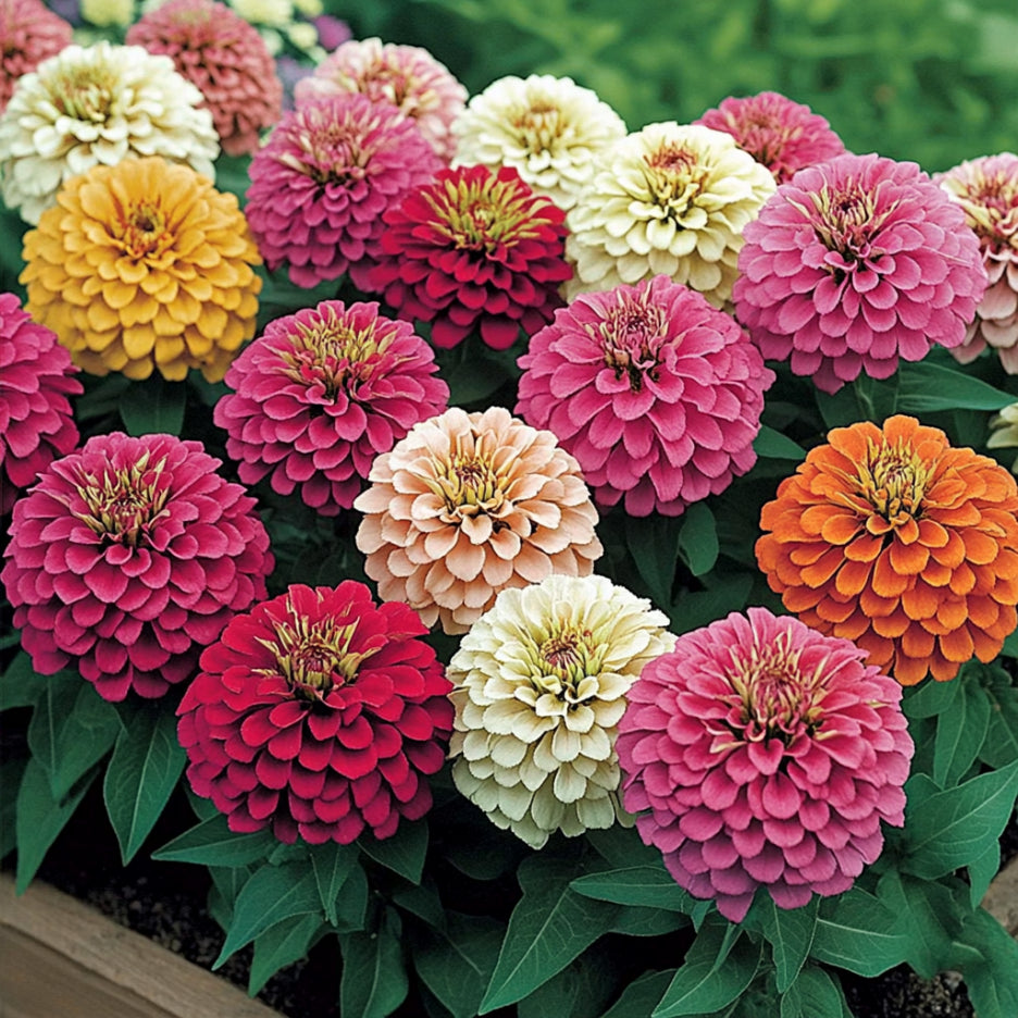 Semillas de Zinnia Rosa, Flores de Pastel Suave a Magenta Vibrante