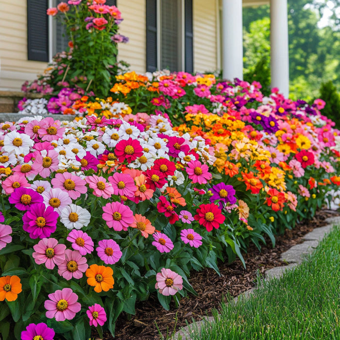 Semillas de Zinnia Rosa, Flores de Pastel Suave a Magenta Vibrante