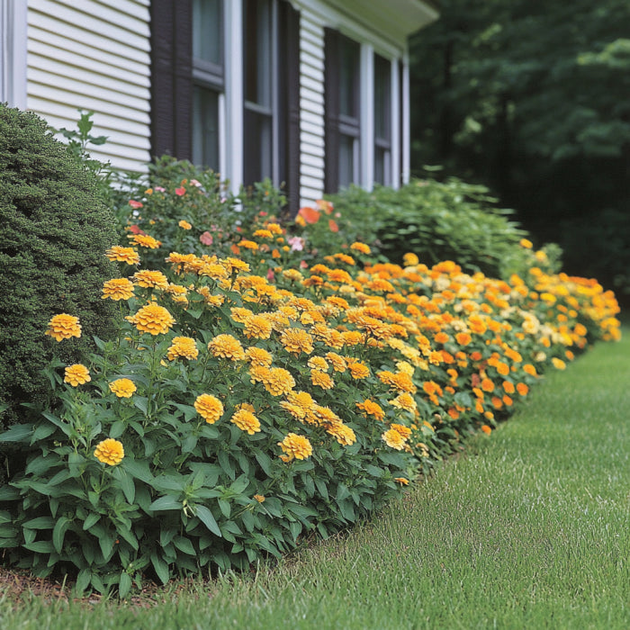 Semillas de Zinnia Amarilla | Flores Brillantes Doradas y Amarillo Limón