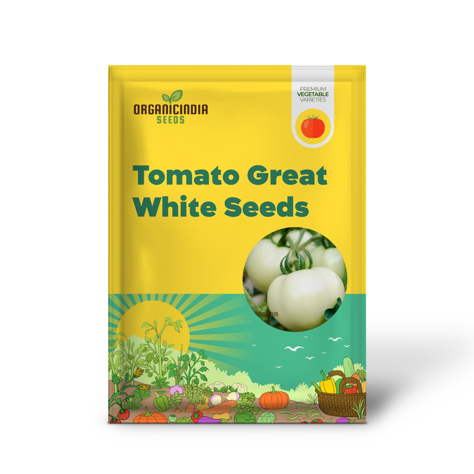 Tomato Great White Seedling from Seeds, Home Garden Plant