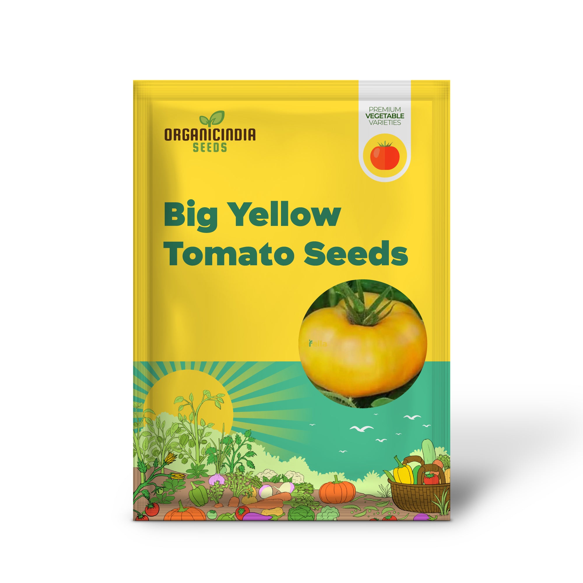 Tomato Seedling from Big Yellow Seeds, Easy-to-Grow Garden Plant