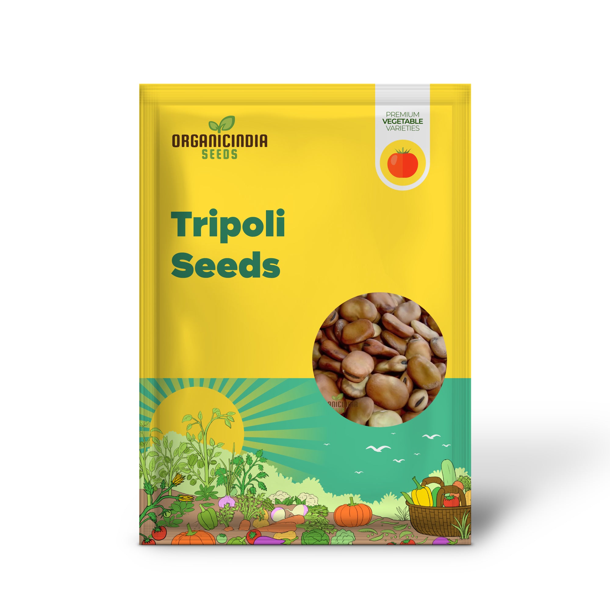 Tripoli Seeds Packet, Certified Organic Garden Seeds for Home Planting