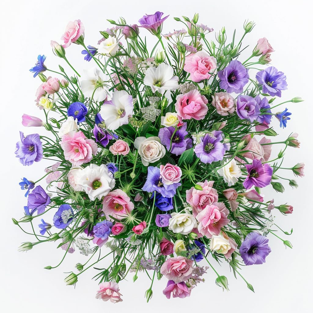 Easy grow white and purple Lisianthus seeds