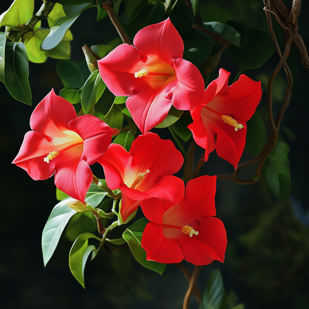 Red Mandevilla Flowers: A Guide to Growing and Caring for this Stunning Climbing Vine