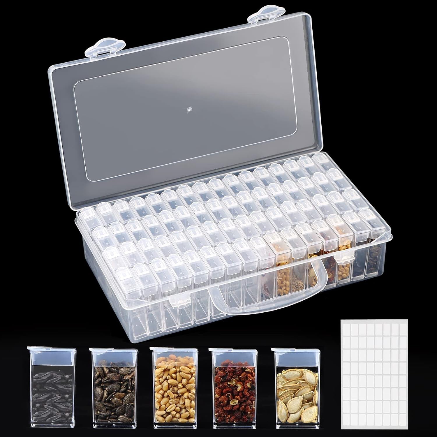 All-in-One Garden Seed Bank – 64 Seed Varieties (Flowers, Herbs, Vegetables, Fruits)
