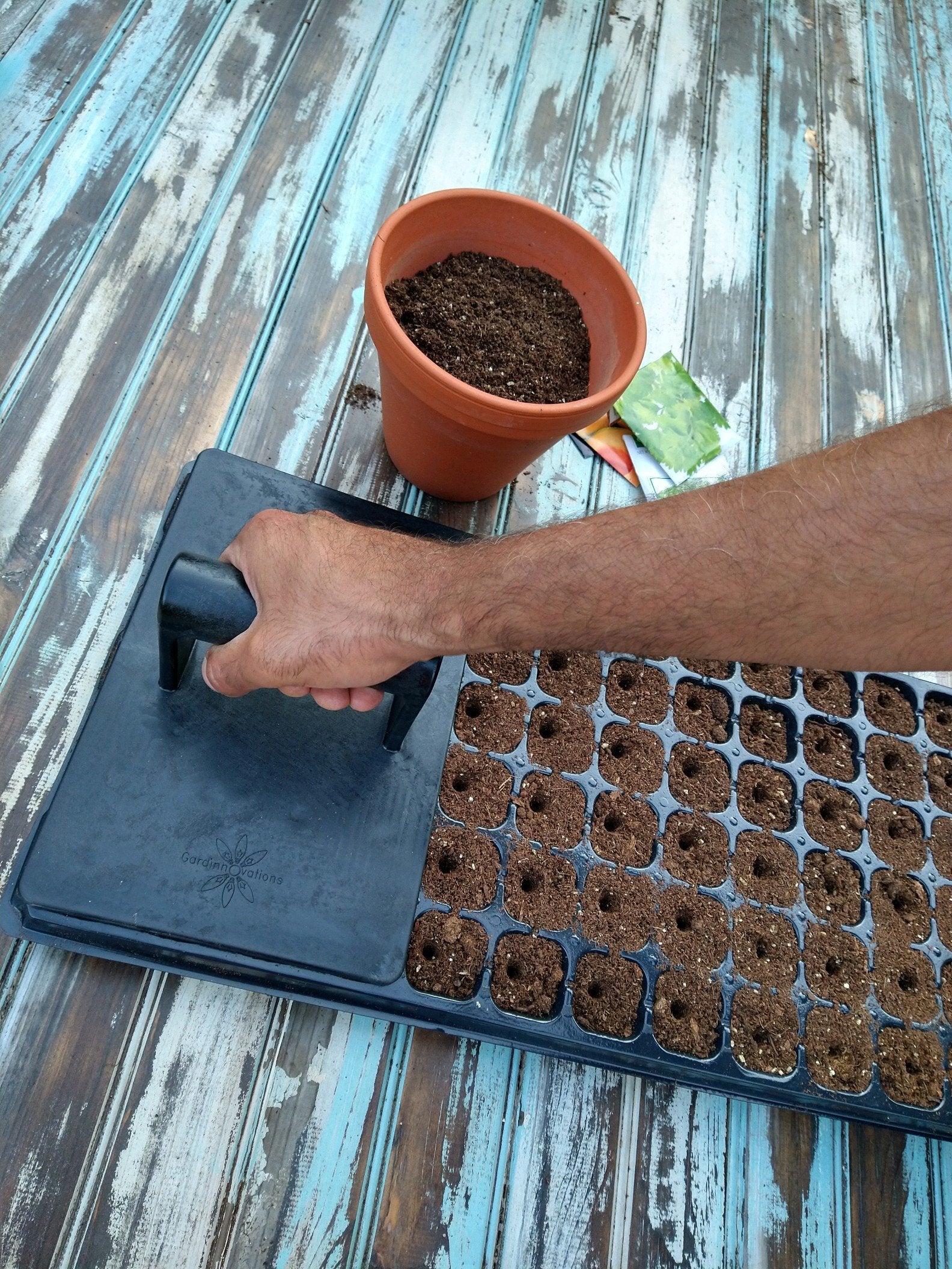 Soil Digger and Seed Spacer for Planting Seeds with 24 Holes | Innovative Garden Tool, Perfect Gift for Gardening Enthusiasts