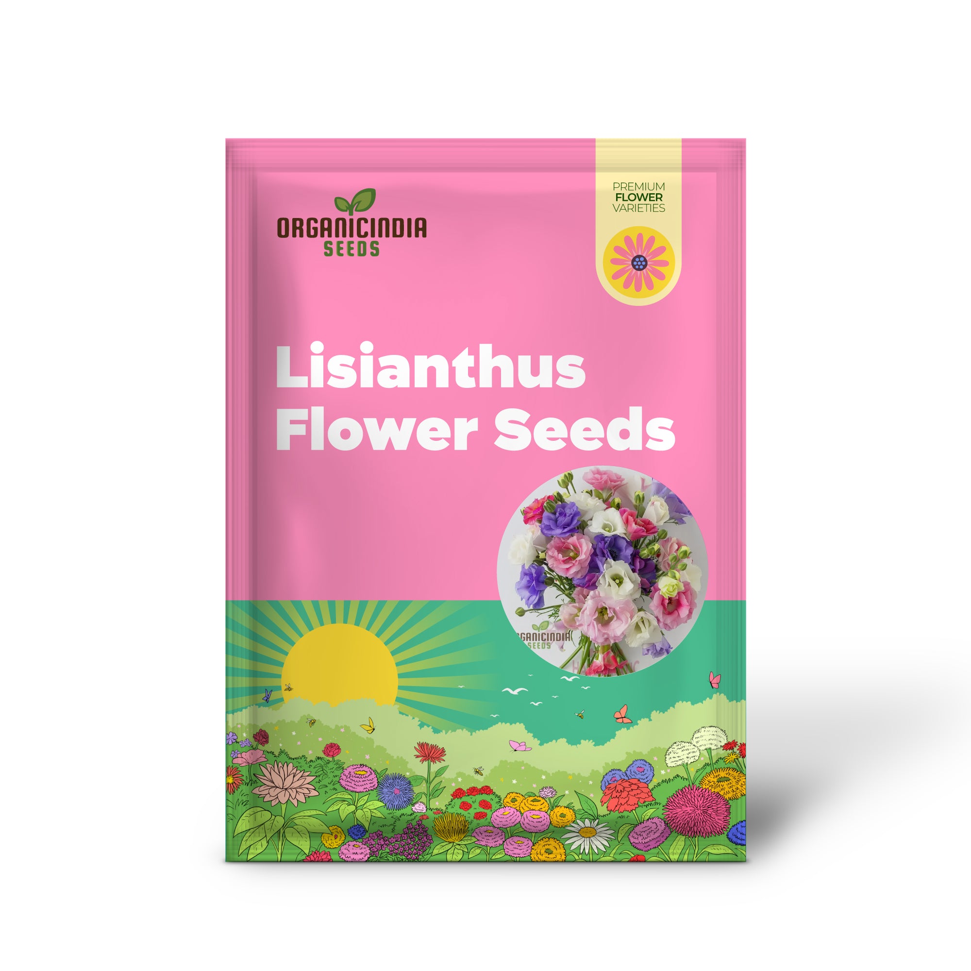 Lisianthus Flower Seeds for Planting, White, Purple Flower Seeds Mix Flower Seeds