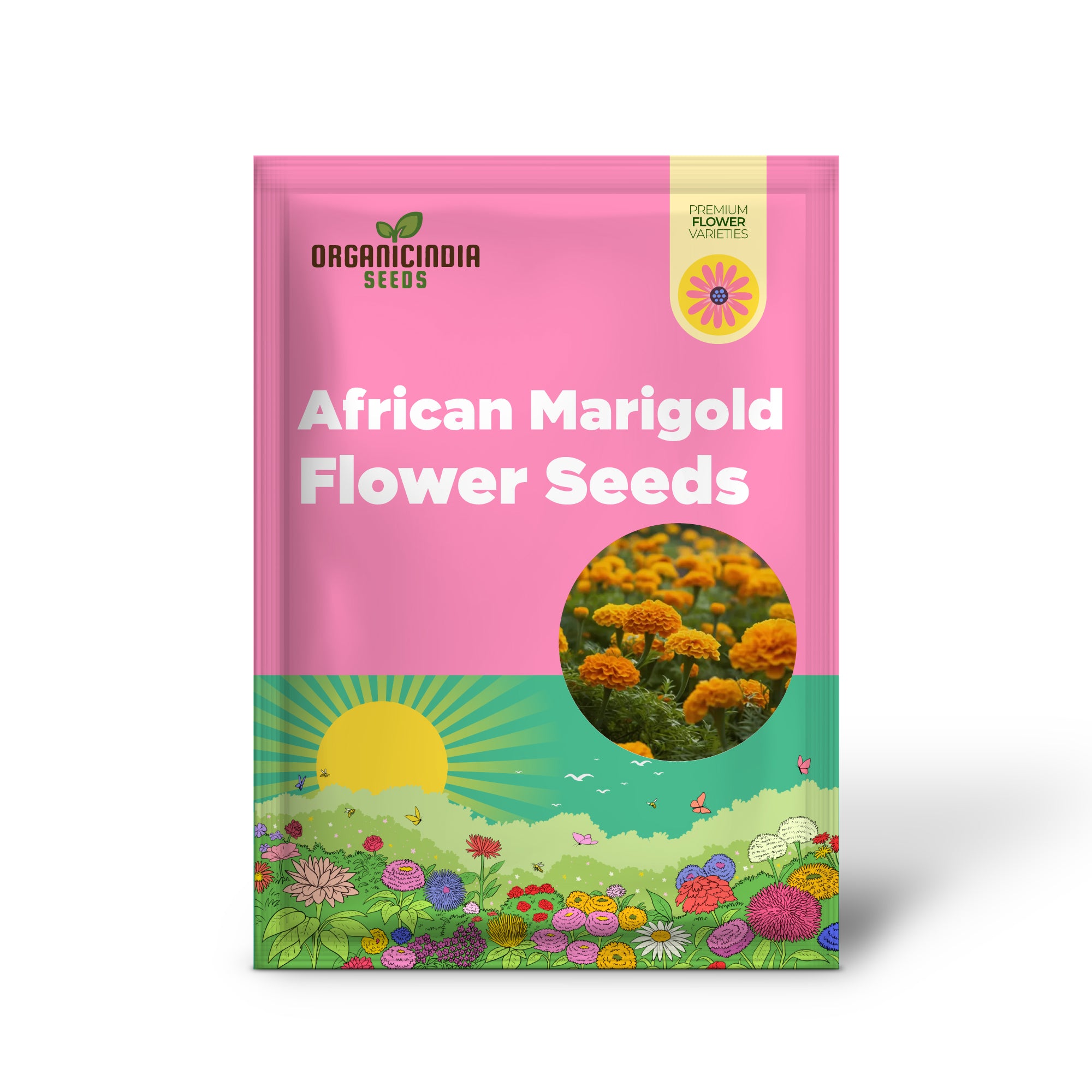 Exotic Blooms African Marigold Fantastic Mix Vibrant and Versatile