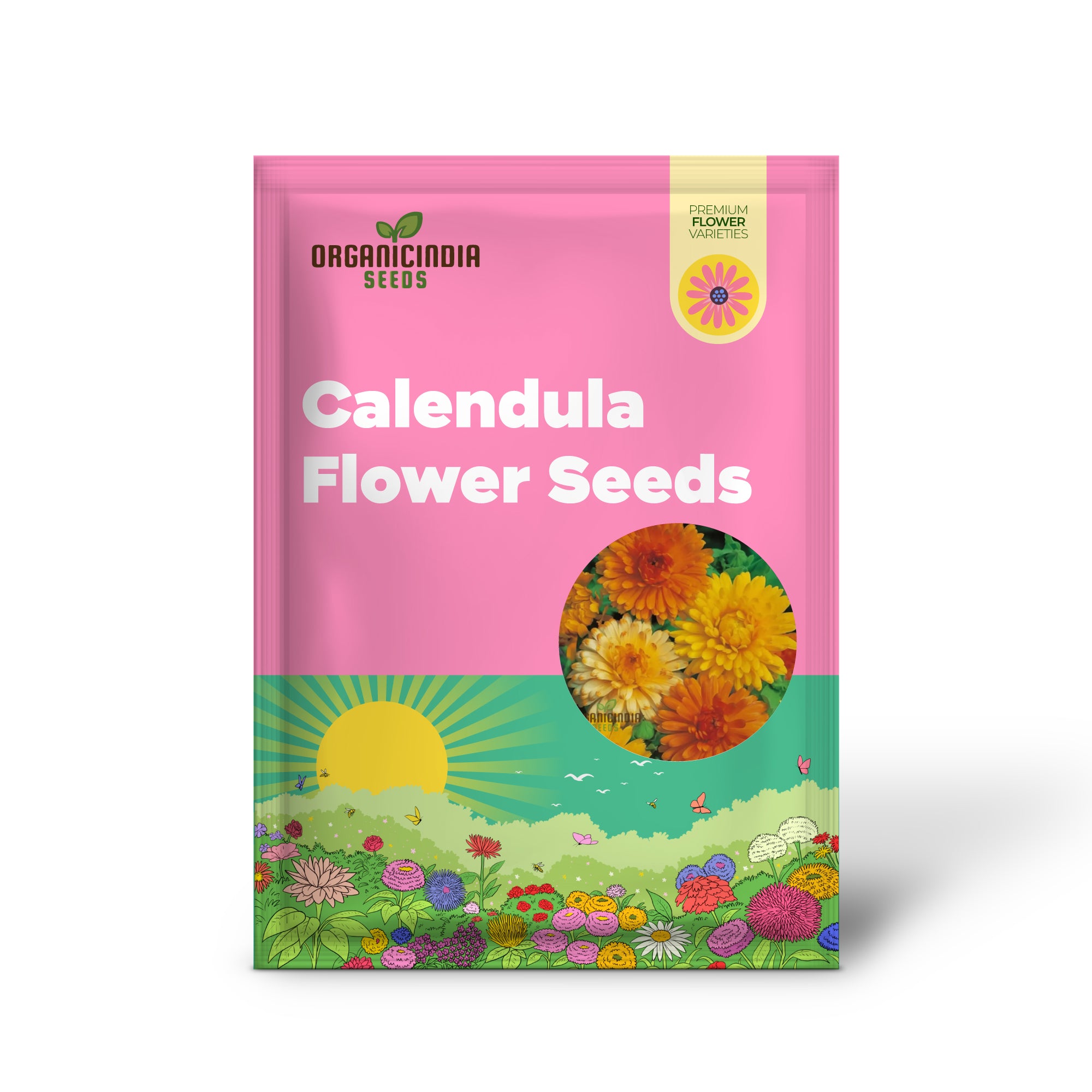 Calendula-Doppelblumensamen, gemischt – kräftige und volle Blüten für farbenfrohe Gärten