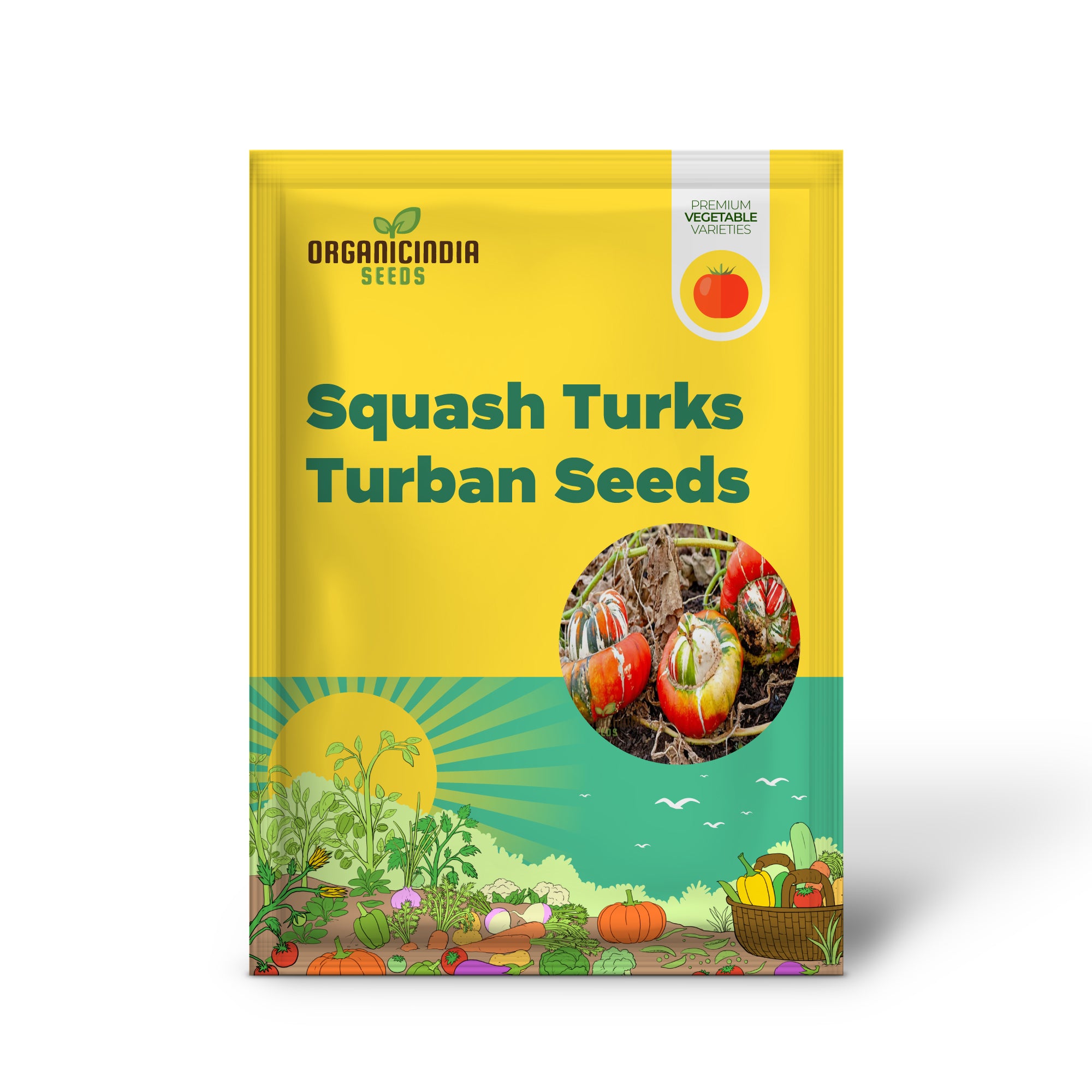 Winter Squash Turks Turban Seeds - Heirloom Vegetable Seeds for Fall Planting