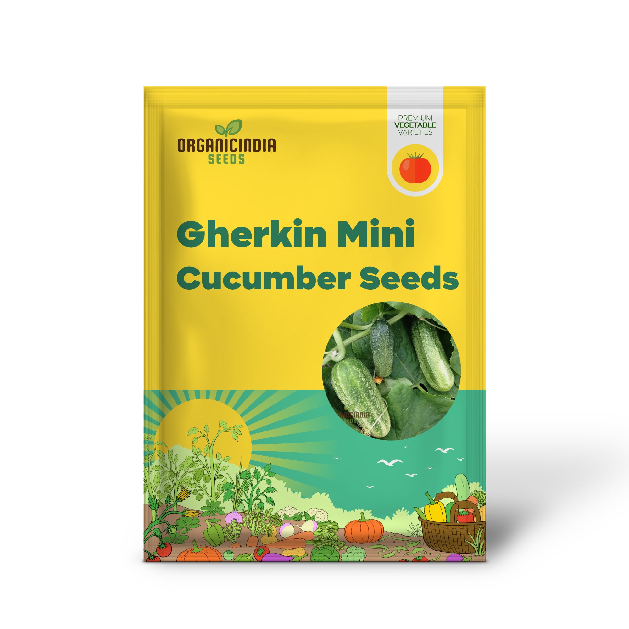 Gherkin Mini Cucumber F1 Vegetable Seeds, Cultivate Petite and Flavorful Cucumbers