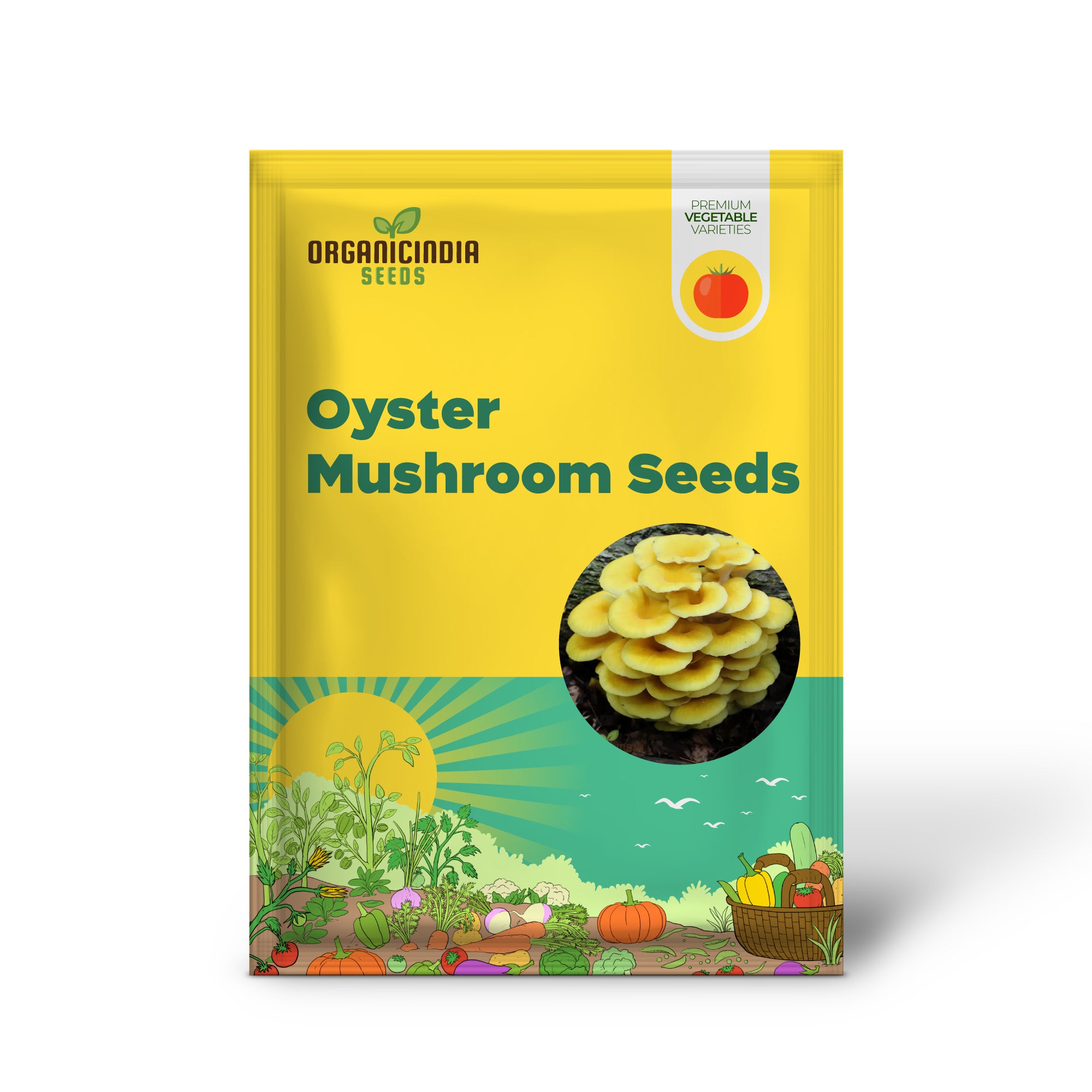 Yellow-Gold Oyster Mushroom with Premium Vegetable Seeds for a Stunning Addition to Your Culinary Garden