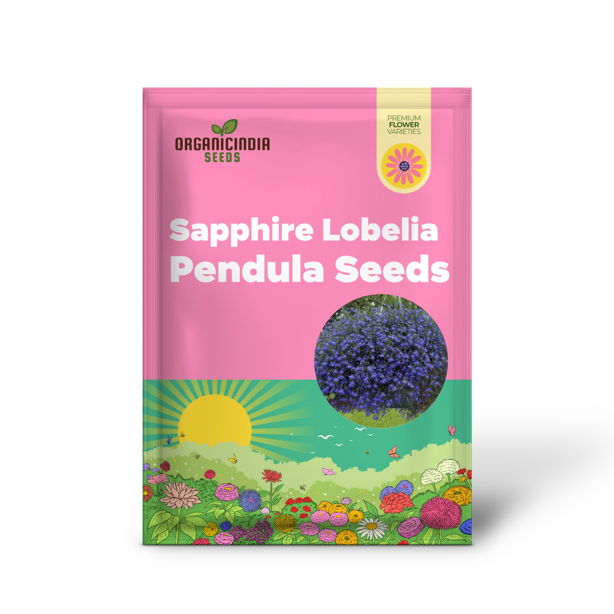 Sapphire Lobelia Pendula Seeds for Stunning Garden Blooms - Gardening Seeds for Beautiful Cascading Flowers