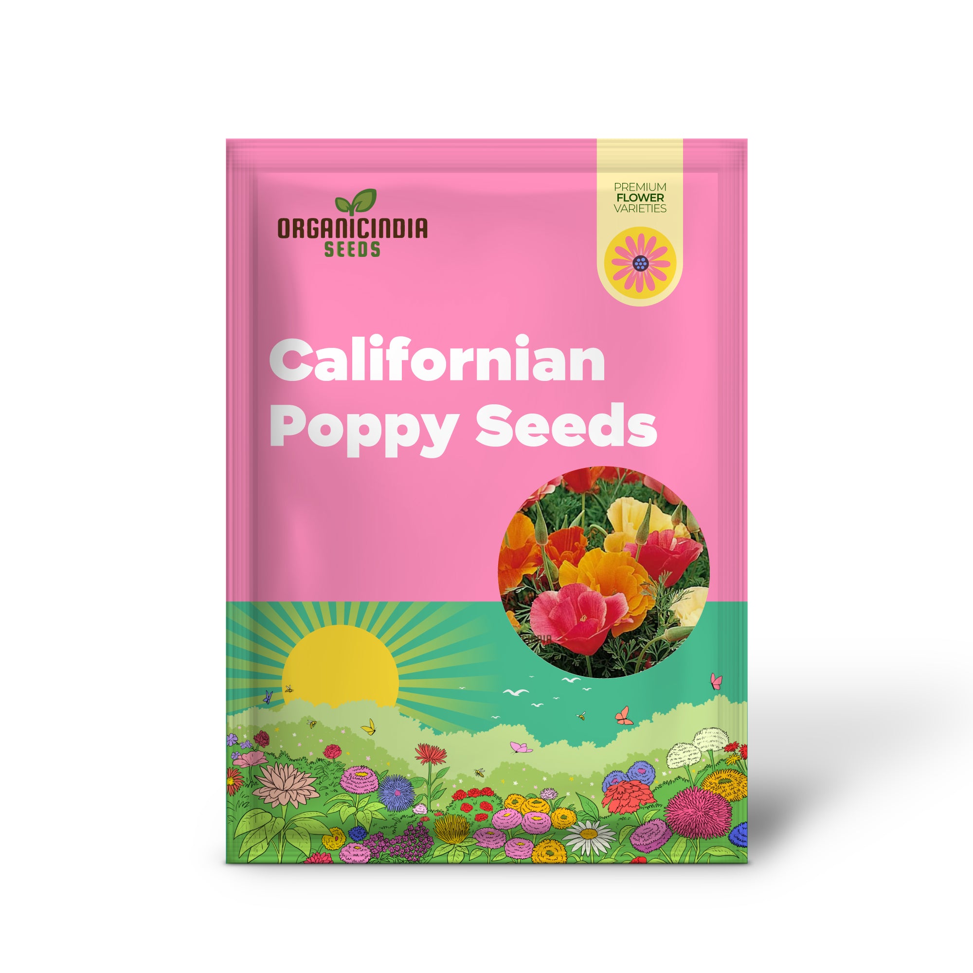 Eschscholtzia Mission Bells Flower Seeds For Planting: Exquisite Californian Poppy Seeds for Vibrant Garden Blooms and Serene Outdoor Spaces
