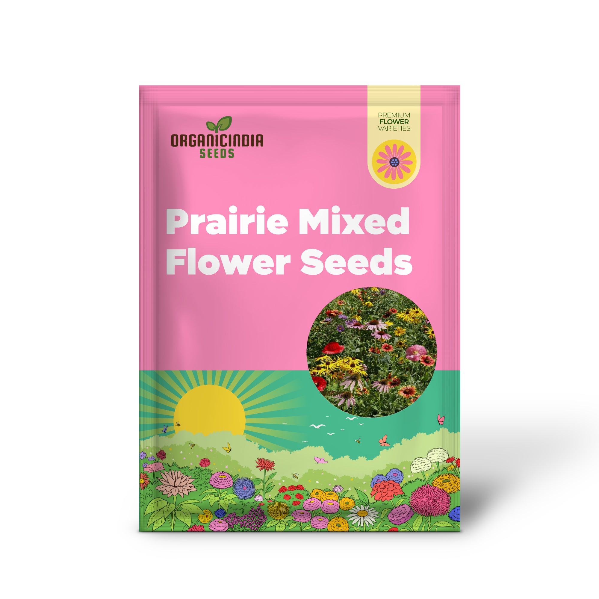 Prairie Mixed Flower Seeds for Gardening , Diverse, Native Blossoms for a Vibrant and Sustainable