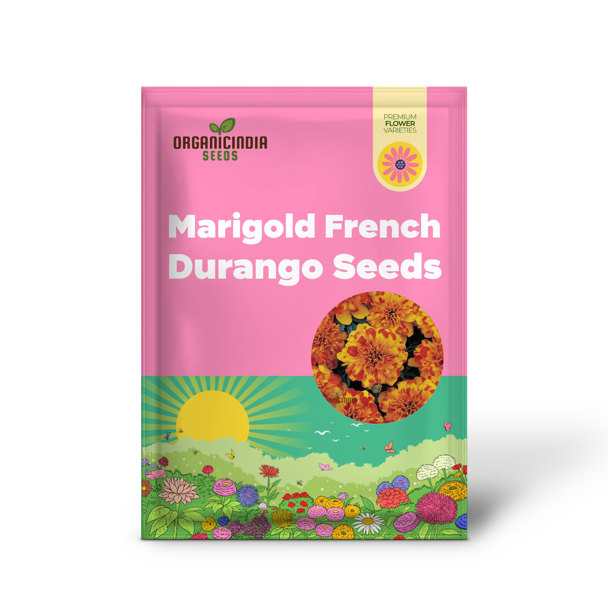Marigold French Durango Mixed Seeds  Enhance Your Garden with Premium Quality Seeds for Successful Gardening