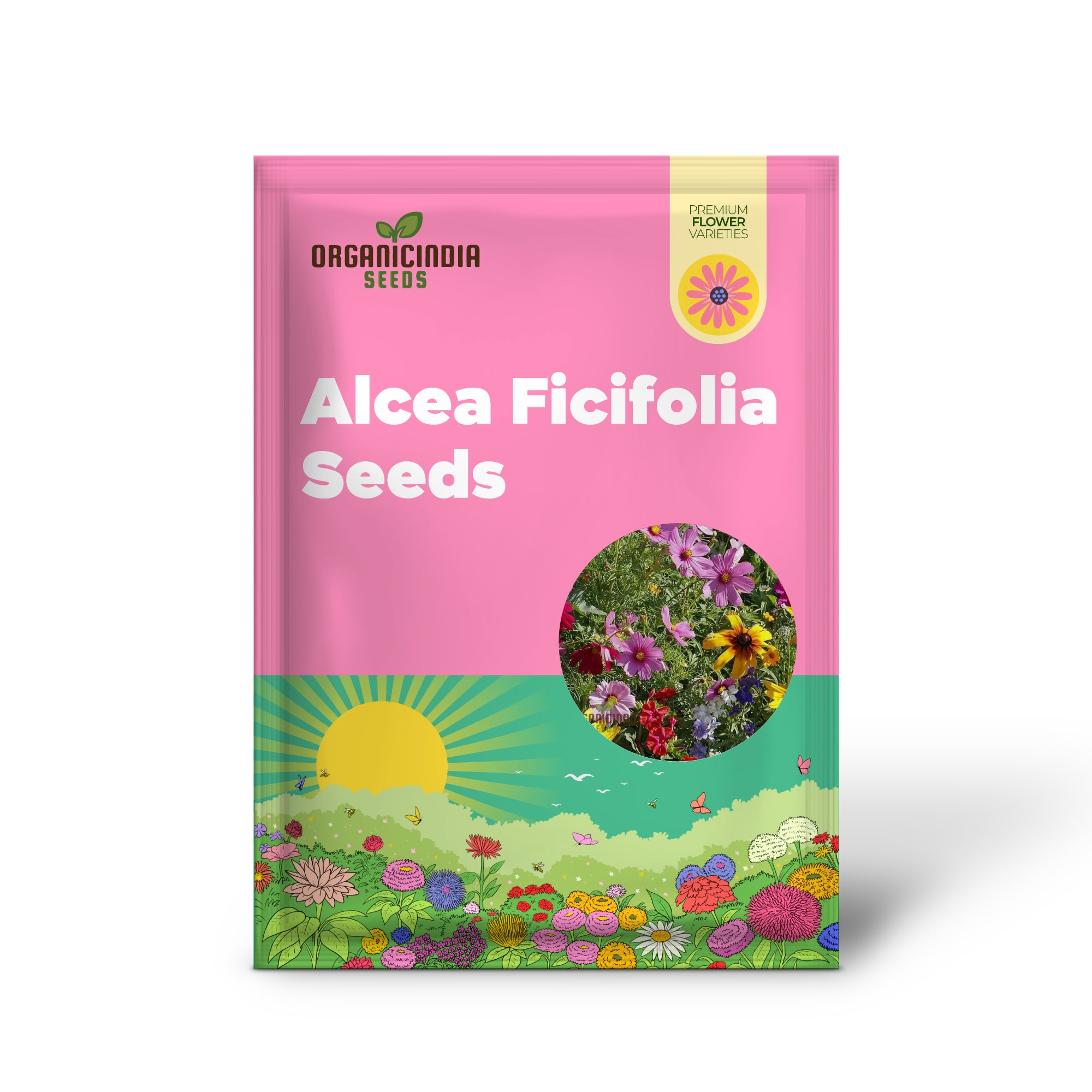 Alcea ficifolia Cottage Mixed seeds for Planting Enhancing Your Garden with Varied Beauty