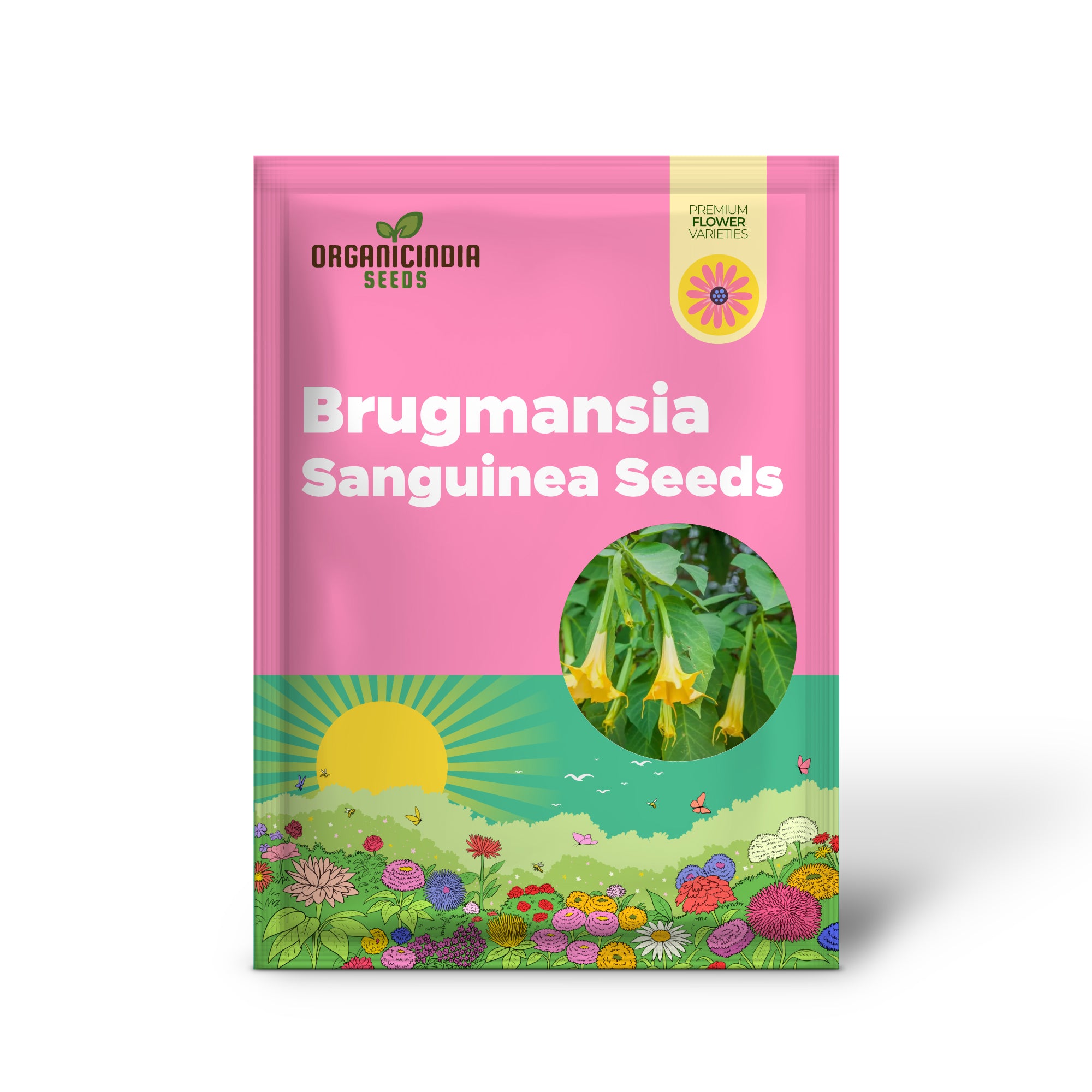 Brugmansia Sanguinea 'Aurea' Seeds For Planting, Illuminate Your Garden with Golden Beauty!