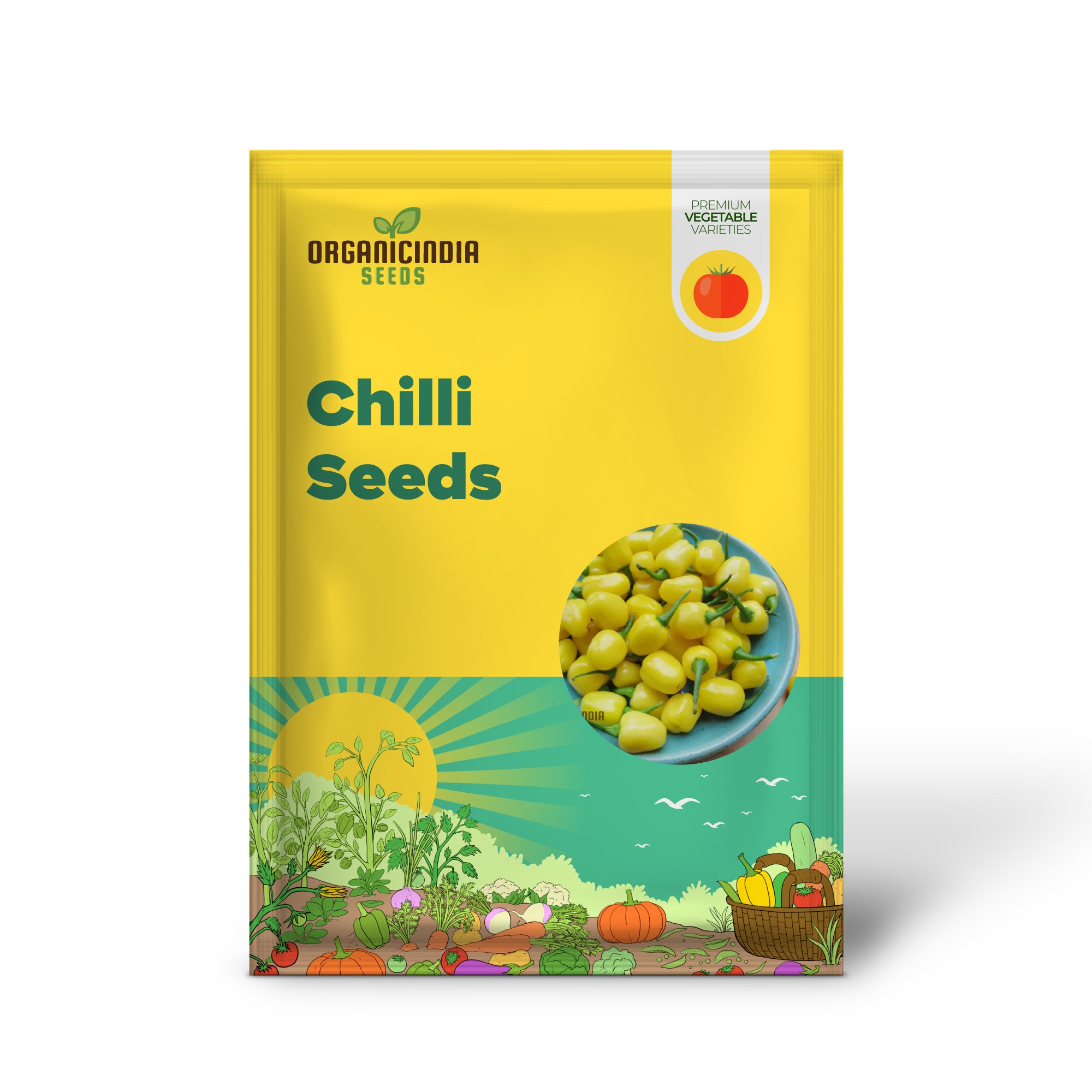 Chilli Seeds - Habanero Yellow Jelly Bean for Planting & Gardening
